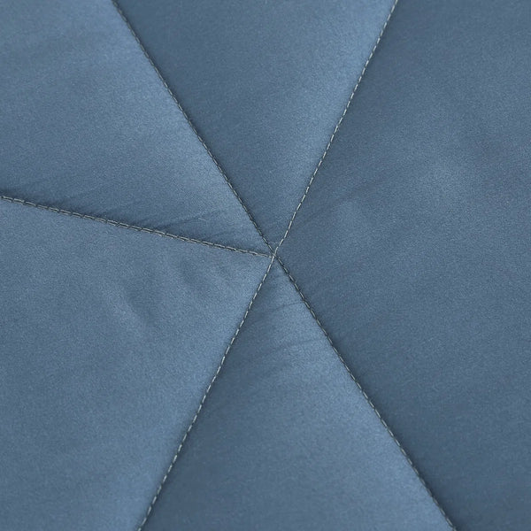 Blue Grey Solid Geometric Modern 9 Piece Bed-in-a-bag Comforter Set