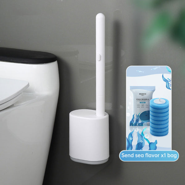 Wall Mounted Disposable Tool with No Dead Corners for Cleaning Bathroom and Toilet Brushes