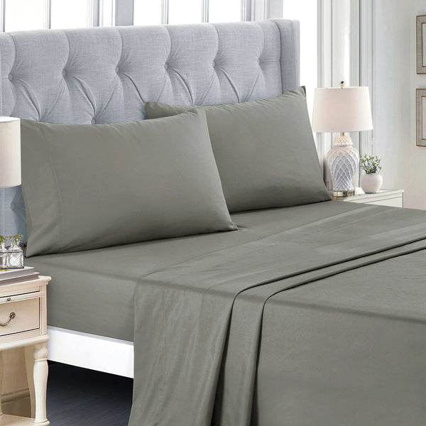 Blue Grey Solid Geometric Modern 9 Piece Bed-in-a-bag Comforter Set