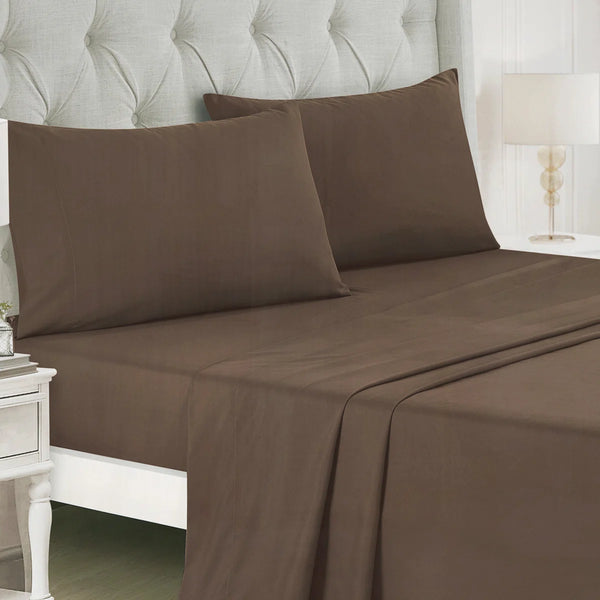 Earthy Brown Solid Modern 9 Piece Bed-in-a-bag Comforter Set