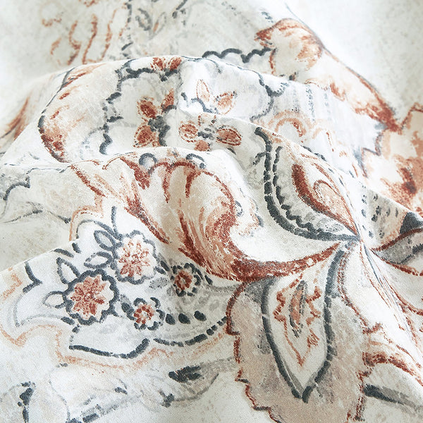 7 Piece Floral Modern Comforter Set Soft Bedding