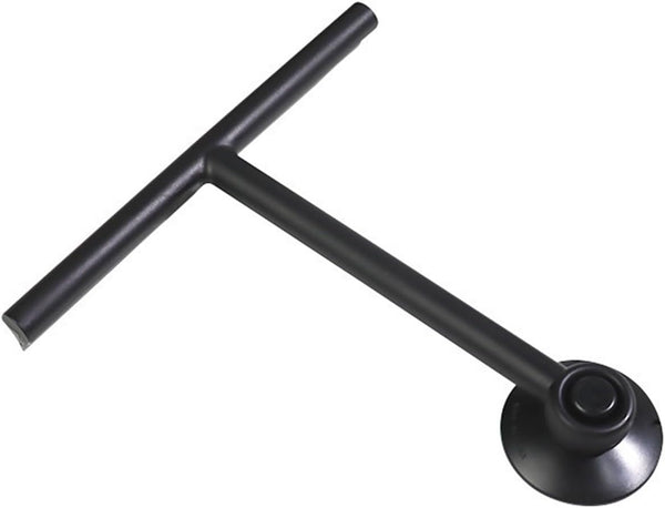 Matte Black Bamboo Shower Squeegee Tool For Glass Doors Windows With Suction Cup