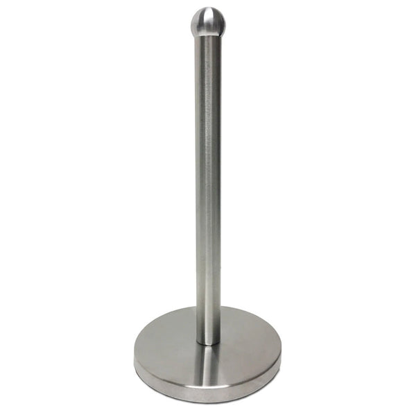 Stainless Steel Paper Towel Holder with Weighted Base, Freestanding Countertop Paper Towel Roll Stand, Satin Finish