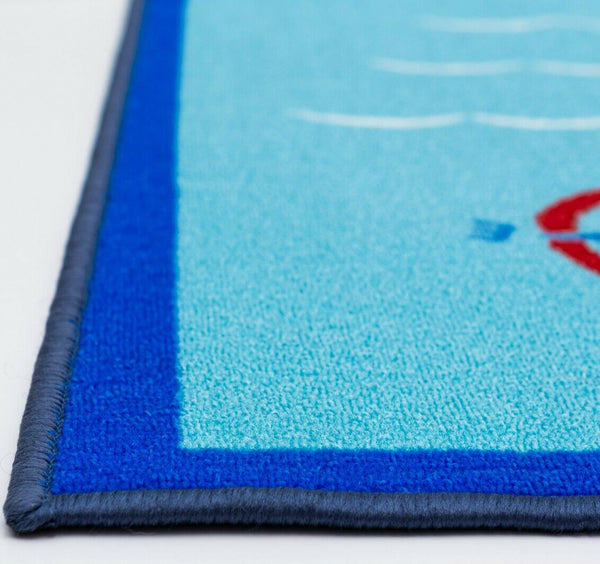 Educational USA States Map / Princess World Reversible Fun Kids Area Rug