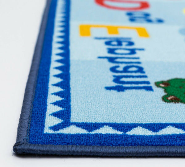 Educational Alphabet ABCs / Girl's City Roads Reversible Fun Kids Area Rug