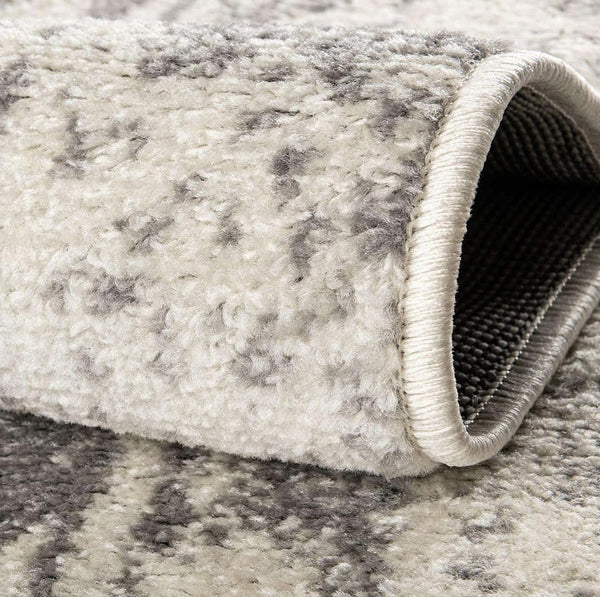 Cream/Gray Vintage Distressed Medallion Runner Rug - 2'7" x 10'