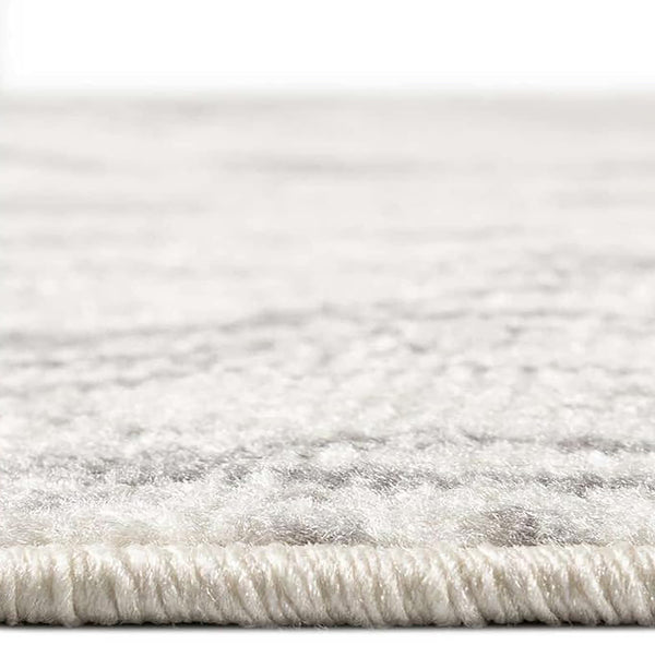 Cream/Gray Vintage Distressed Medallion Runner Rug - 2'7" x 10'