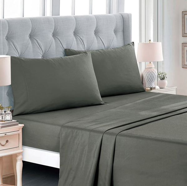 7 Piece Geometric Solid Blue Grey Modern Comforter Set Soft Bedding