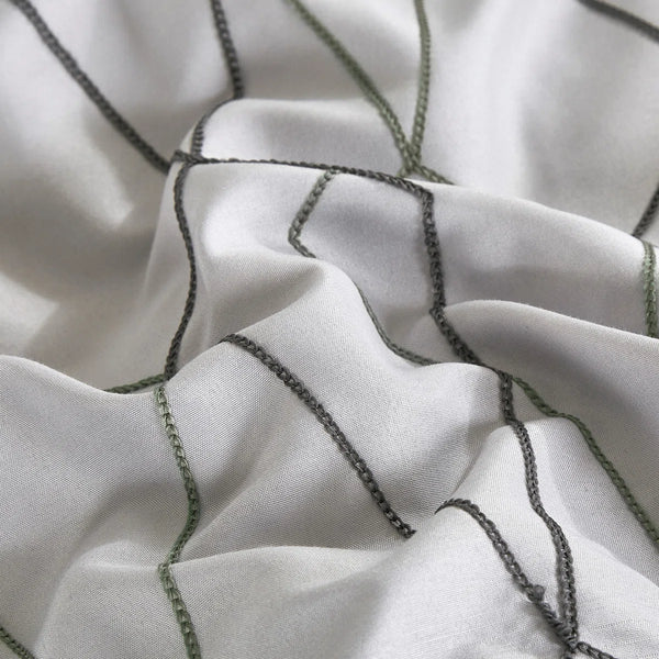 Green Grey Geometric Modern 9 Piece Bed-in-a-bag Comforter Set
