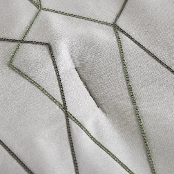 Green Grey Geometric Modern 9 Piece Bed-in-a-bag Comforter Set