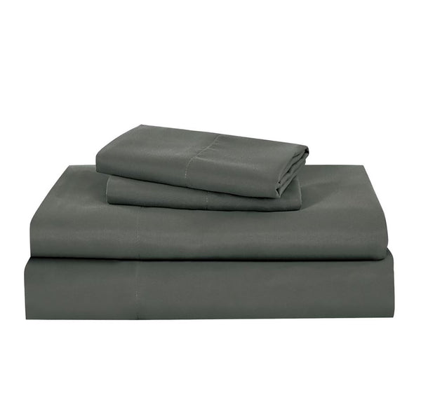 7 Piece Geometric Solid Blue Grey Modern Comforter Set Soft Bedding