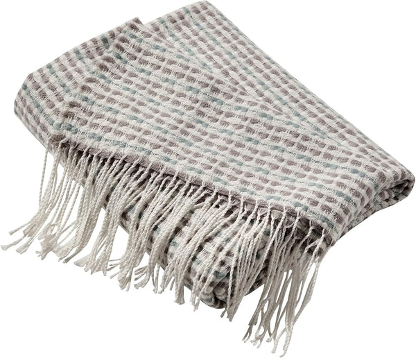 Textured Woven Soft Cozy Throw Blanket with Fringe Tassels – 50"x60"