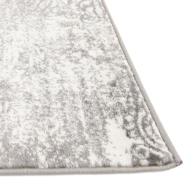 Gray/Ivory Vintage Distressed Medallion Runner Rug - 2' x 13'