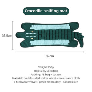 New Lion Crocodile Dog Sniff Pad Creative Choke Prevention Training Pet Slow Food Pad Game Blanket With Ring Paper