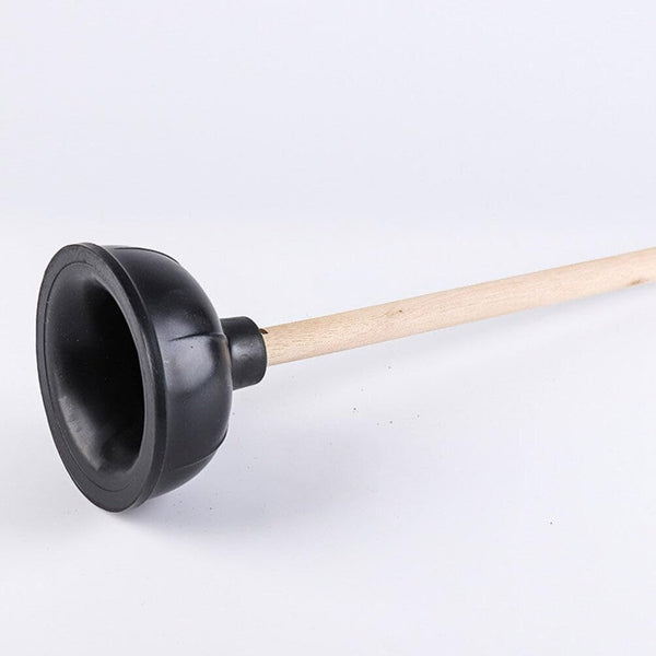 Heavy Duty Toilet & Sink Bathroom Plunger with Wooden Handle - Set of 2