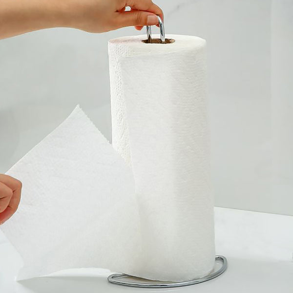 13" Tall - Silver Metal Paper Towel Holder