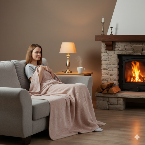 Rose Pink Soft Plush Embossed Textured Faux Fur Throw Blanket - 50" x 70"