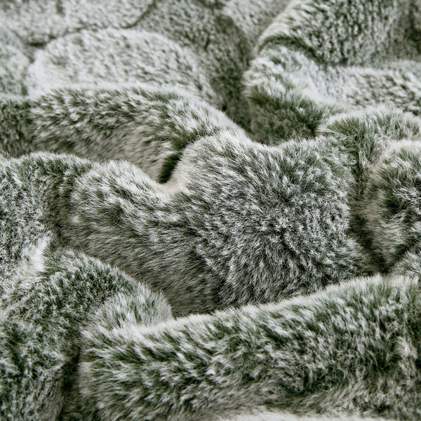 Sage Embossed Soft Plush Faux Fur Throw Blanket - 50" x 70"