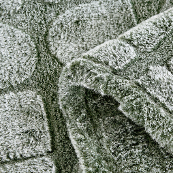 Sage Embossed Soft Plush Faux Fur Throw Blanket - 50" x 70"