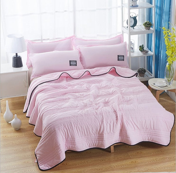 Summer Quilt Air Conditioning Quilt Solid Color Quilted Single and Double Quilt Vacuum Solid Color Summer Cool Quilt