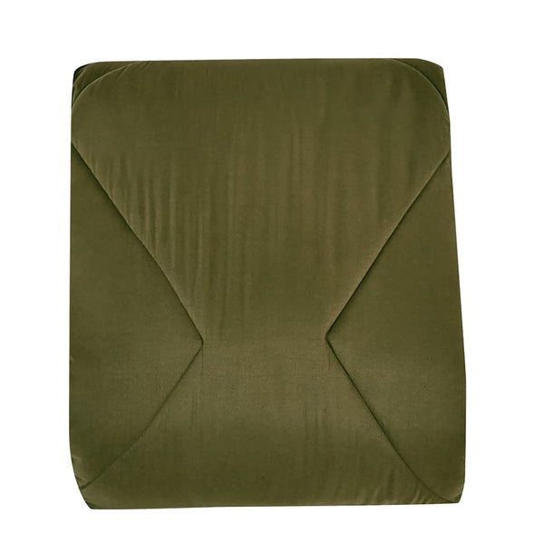 7 Piece Green Black Geometric Solid  Modern Comforter Set Soft Bedding