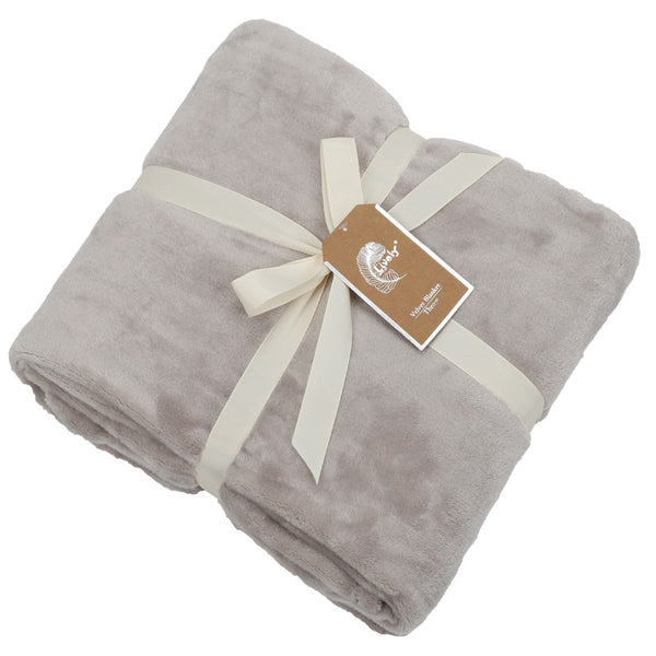 Flannel Blanket Plain Single Napping Blanket Air Conditioning Blanket Office Shawl Small Blanket Leisure Blanket