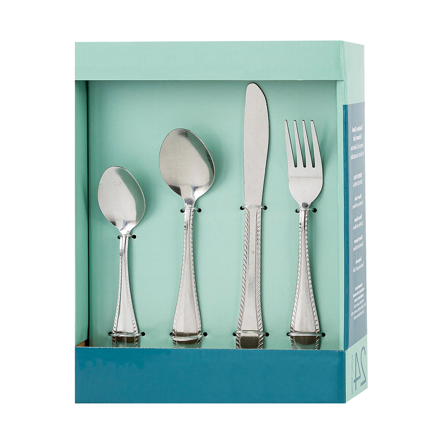 24 Piece Set - Silver Premium Stainless Steel Flatware Set