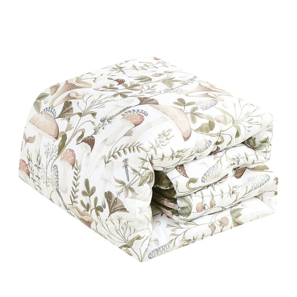 6 Piece Ivory Green Floral Soft Bedding Comforter Set