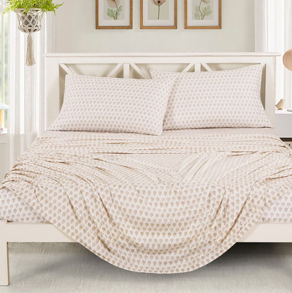 7 Piece Floral Modern Comforter Set Soft Bedding