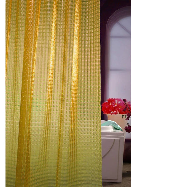 Gold 3D Geometric Vinyl Shower Curtain Liner Waterproof