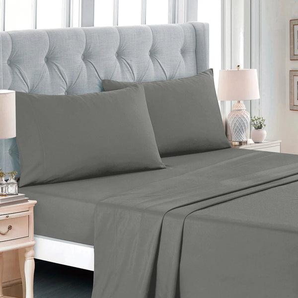 Grey Black Striped Geometric Modern 9 Piece Bed-in-a-bag Comforter Set