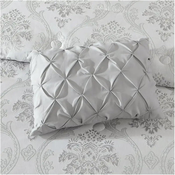 7 Piece Floral Modern Comforter Set Soft Bedding