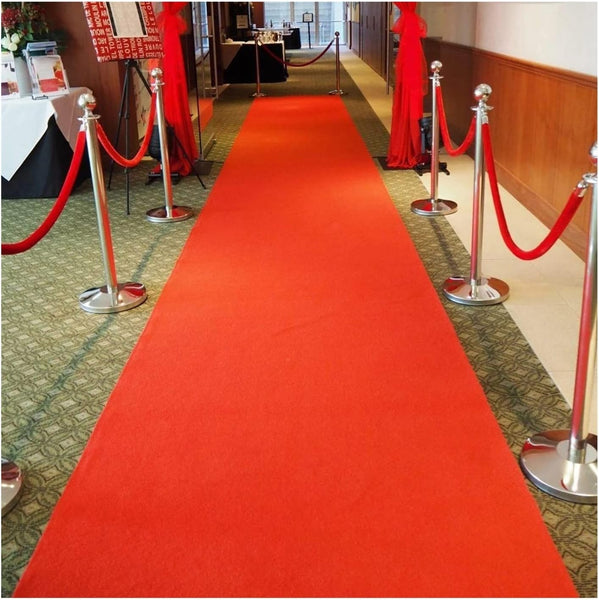 Red Carpet Aisle Roll Runner for Weddings, New Year's Eve, Hollywood Parties - 3x164 Feet