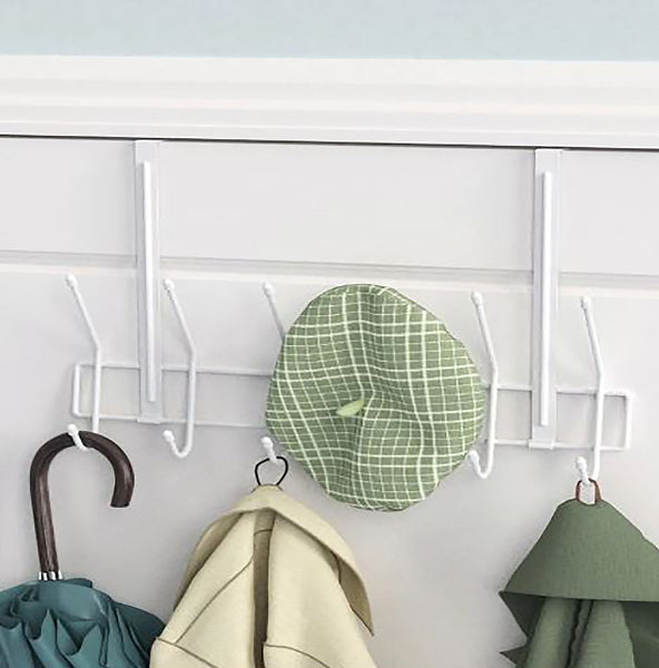 White Over The Door Hanger Hanging Rack 12 Hooks Organizer