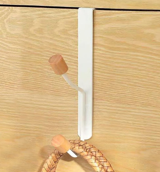 Set of 2 - Heavy Duty White Over The Door Hanger Hanging Hook