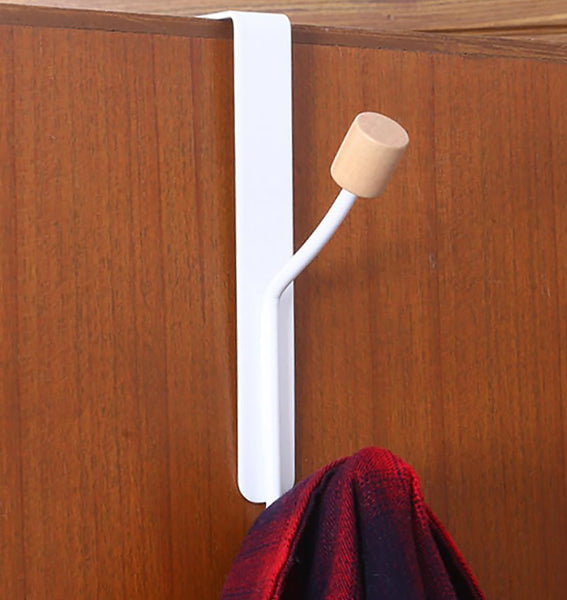 Set of 2 - Heavy Duty White Over The Door Hanger Hanging Hook