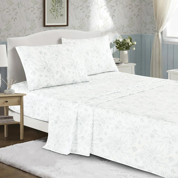 Jacquard Sage Green Floral 10 Piece Bed-in-a-bag Comforter Set