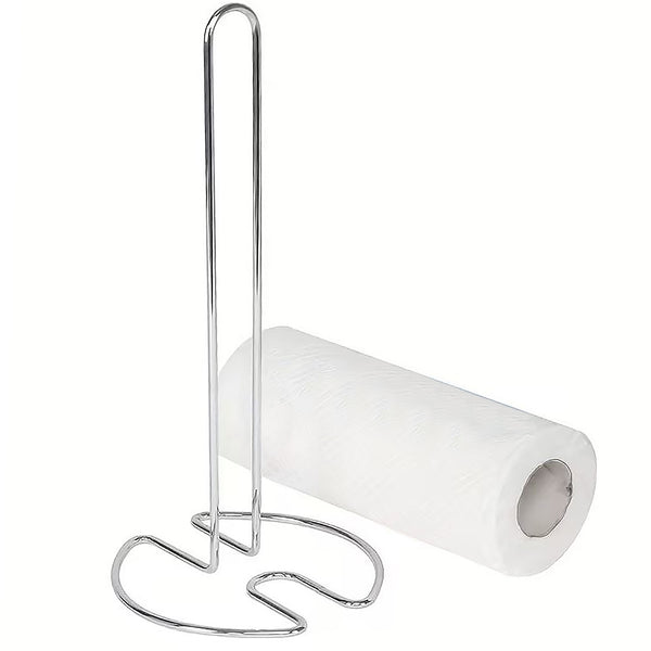 13" Tall - Silver Metal Paper Towel Holder