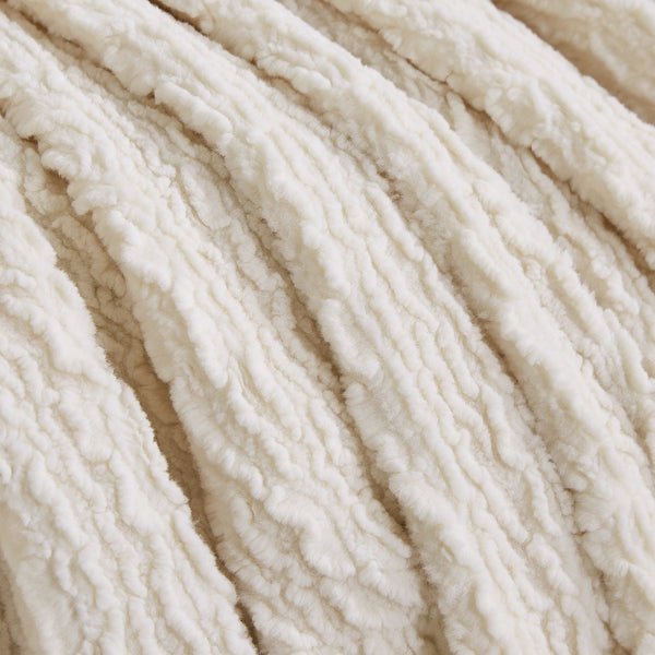 Ivory Cream Extra Soft Cozy Microfiber Solid Bed Blanket