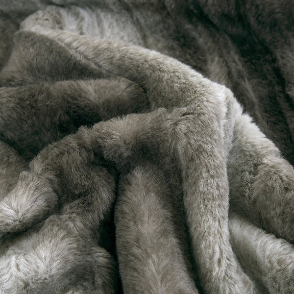 Black Grey Modern Extra Soft Cozy Microfiber Solid Bed Blanket