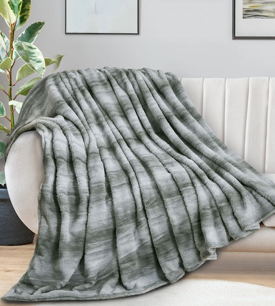 Light Green Extra Soft Cozy Microfiber Solid Bed Blanket