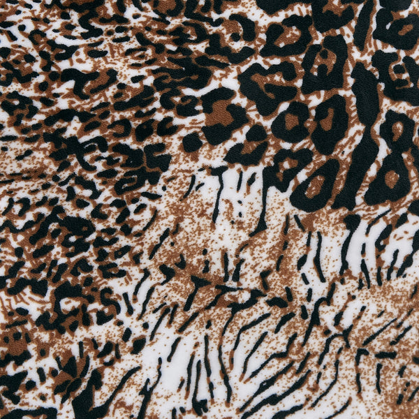 Beige Leopard Animal Print Extra Soft Cozy Microfiber Solid Bed Blanket