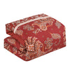 7 Rust Orange White Floral Botanical Comforter Set Soft Bedding