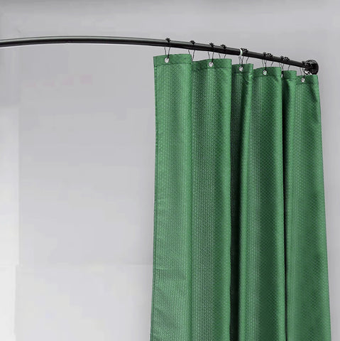 40"-64" Black Metal Shower Curtain Curved Rod Rust Resistant Non-Slip