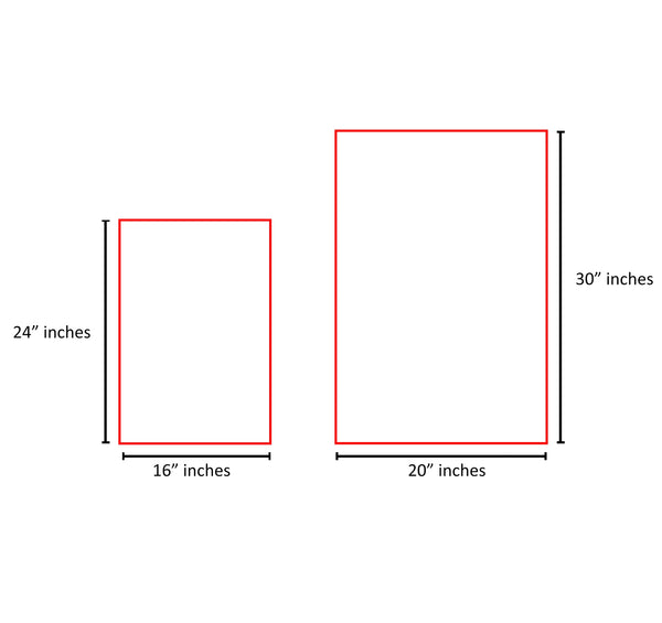 Large 2 Piece Set Red Soft Cozy Plush Chenille Bath Mat Bathroom Rug