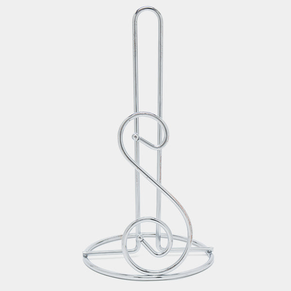 11" Tall - Silver Metal Paper Towel Holder