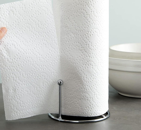 11" Tall - Silver Metal Paper Towel Holder