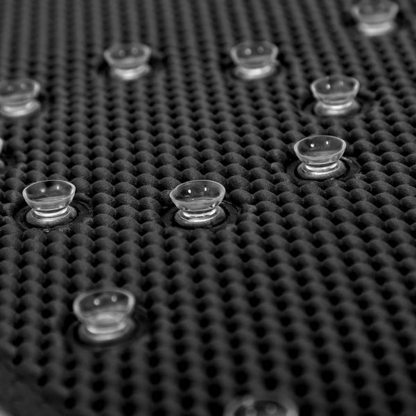 Black Non-Slip Foam Bathtub Shower Mat With Suction Cups