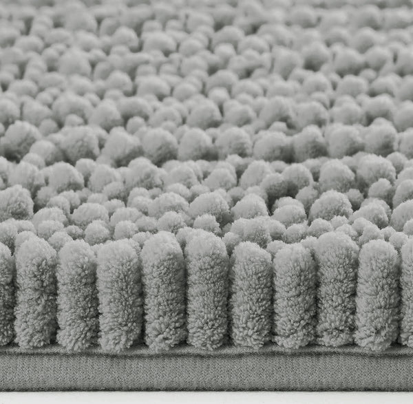 21"x18" - Light Grey Soft Cozy Plush Chenille Toilet Seat Cover