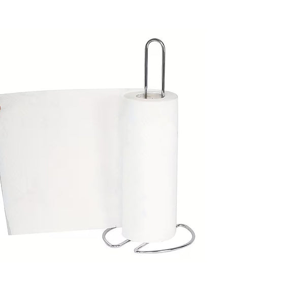 13" Tall - Silver Metal Paper Towel Holder